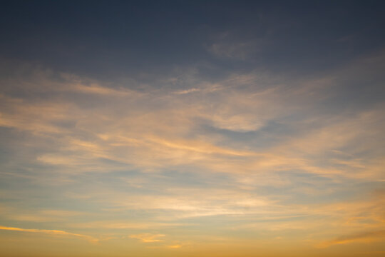 Clouds with warm light in the afternoon