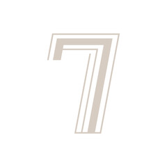 Monogram 7. Number 7. Number 7 design logo. Monogram letter mark 7 logo design. Monogram design vector logo. Monogram number 7 logo design. Simple number 7 monogram. Monogram 7 design logo. 