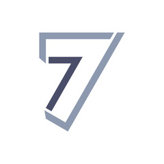 Fototapeta premium Monogram 7. Number 7. Number 7 design logo. Monogram letter mark 7 logo design. Monogram design vector logo. Monogram number 7 logo design. Simple number 7 monogram. Monogram 7 design logo. 