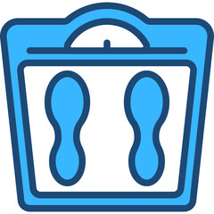 Scale Blue Icon Design Vector