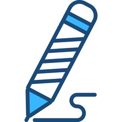 Pencil Blue Icon Design Vector