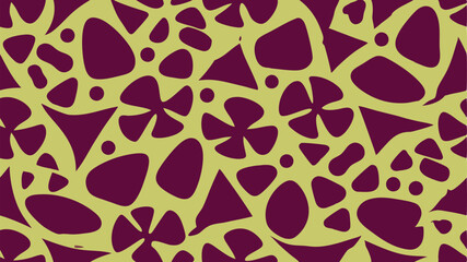 random Abstract organic shape seamless pattern. Flat cartoon background collection, simple random shapes wallpaper. Contemporary art style print texture.