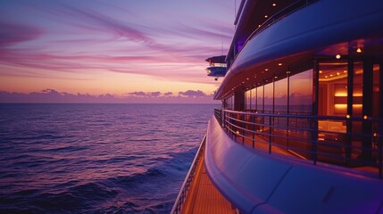 A View of a Ship From the Outside Looking In at the Ocean and Sky - Generative AI