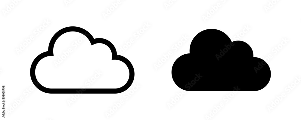 Canvas Prints cloud icon set