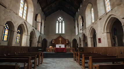 Fototapeta premium church of the holy sepulcher, interior of a church