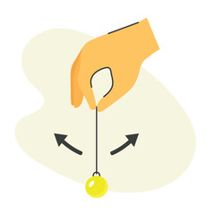 Pendulum concept icon clipart avatar logtotype isolated vector illustration