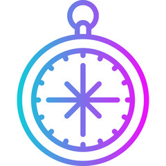 Compass Gradient Icon Design Vector