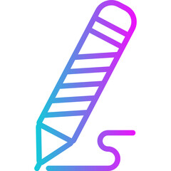 Pencil Gradient Icon Design Vector