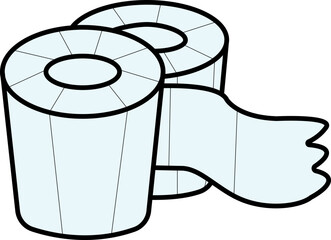 Toilet Paper Vector Illustration Drawing