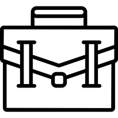 Briefcase Line Icon Design Vector