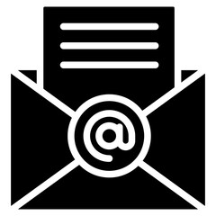 Email Solid Icon Design Vector