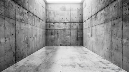 Obraz premium A concrete room with walls and floor. Concrete wall and floor abstract background
