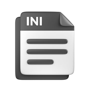 3D INI File Icon