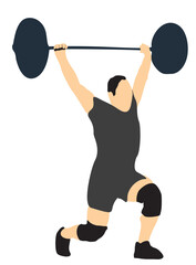 weight lifting sports people illustration full isolated