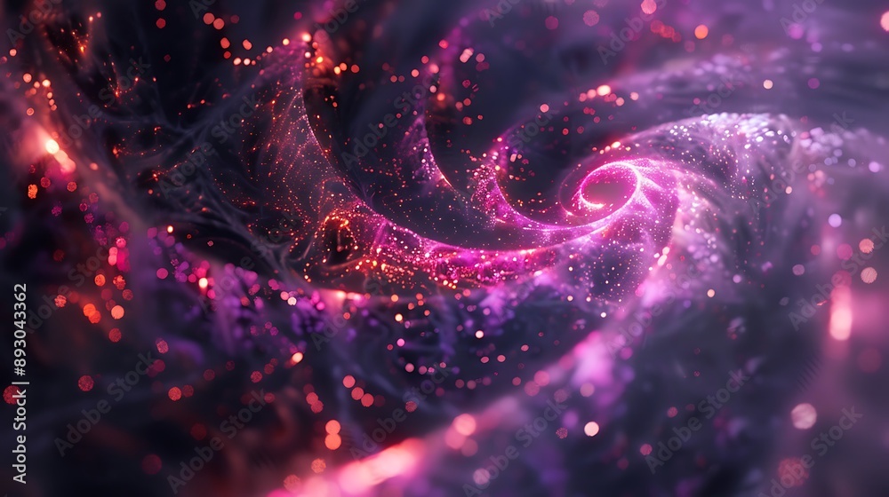 Wall mural abstract swirl swirls of sparkling dust with cosmos space galaxy cosmic light for concept of univers