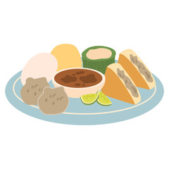 Siomay Indonesian snack made of fish