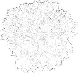 3D illustration of tree and plant