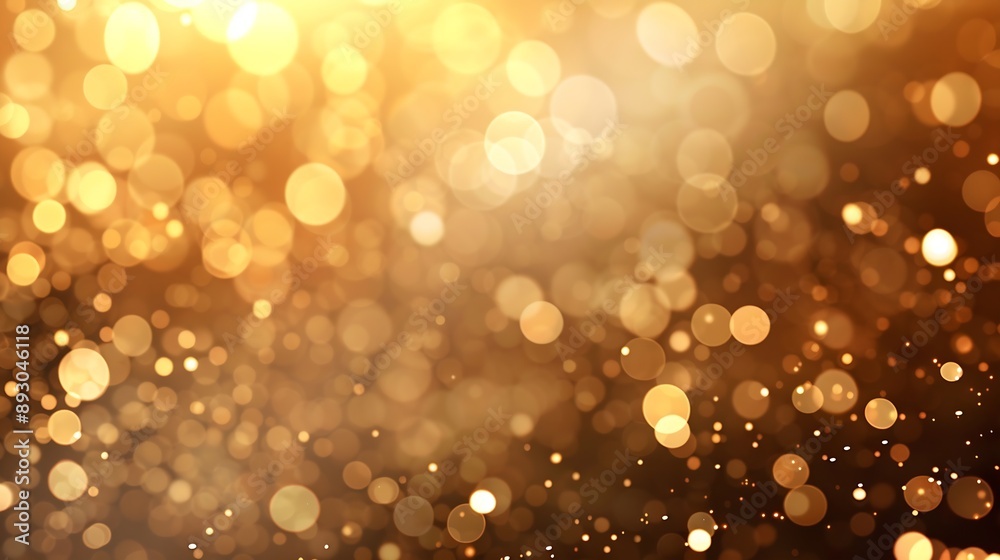 Poster Elegant beige bokeh abstract background Delicate blurred wallpaper texture Template with defocused bokeh lights and copy space for business website design Banner social media advertisi : Generative AI