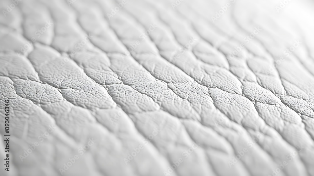 Poster closeup artificial leather white colour for texture background top view : generative ai