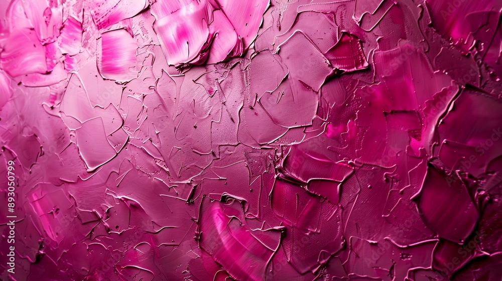 Poster Abstract viva magenta painted texture as background with copy space Shiny pattern in trendy color 2023 year Viva Magenta Vintage blank backdrop : Generative AI