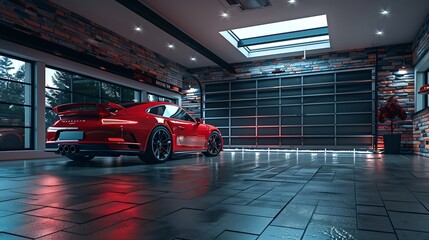 New luxury home clean garage : Generative AI