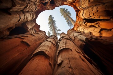 Redwood Reverie: Medium Format Lens on Classical Stump Symmetry
