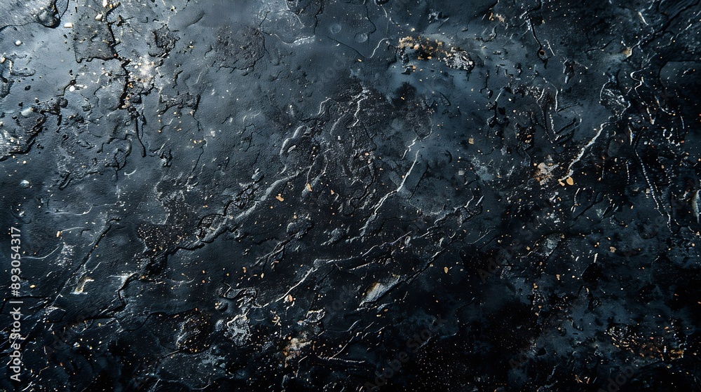 Poster Texture of black polished concrete background Dark old wallpaper with cement texture Nature wall concept surface mockup Empty rough cement wall or floor background Top view close up co : Generative AI