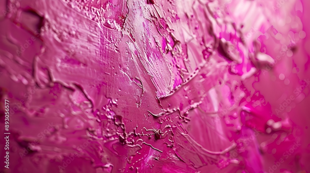 Fototapete abstract viva magenta painted texture as background with copy space shiny pattern in trendy color 20
