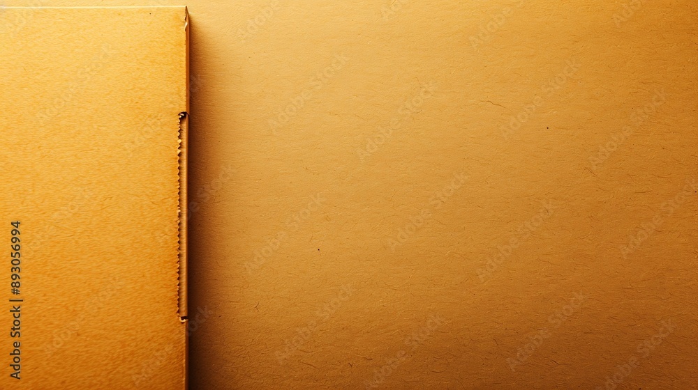 Poster blank solid yellow orange tone color paint on environmental friendly cardboard box kraft paper textu