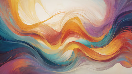 Obraz premium An abstract representation of energy waves, featuring flowing patterns and dynamic colors to convey movement and power.