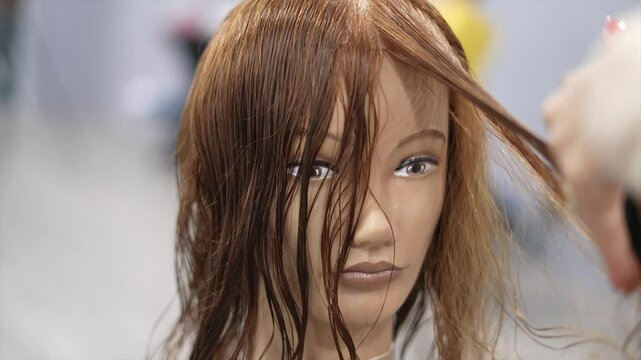 cutting mannequin head hair, mannequin head for hairdressing salon, Training mannequins for hairdressers, Cosmetology