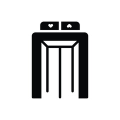 Black solid icon for elevator