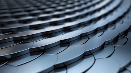 Fototapeta premium A close up of a series of metal squares that are arranged in a spiral pattern
