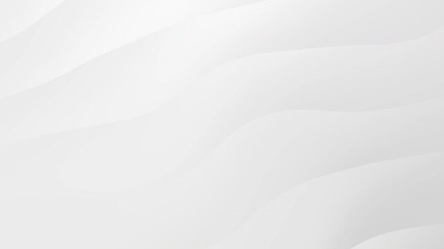 White background with soft, subtle wavy lines. Suitable for backgrounds, textures, graphic design, presentations, and minimalist themes. 4K Seamless looping