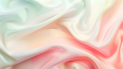 Obraz premium A pink and white fabric with a pattern of swirls and stripes. The fabric is soft and smooth to the touch