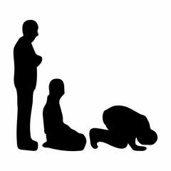 silhouette or illustration of prayer movements