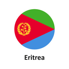 Obraz premium Eritrea flag, vector illustration on a white background.