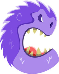 Halloween font, letter C werewolf monster character for horror ABC alphabet, cartoon vector. Halloween font type with letter C as beast monster for kids spooky alphabet or horror holiday text typeface