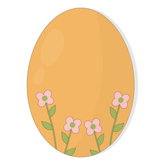 Happy Easter Day Clipart for Celebration. Flat Vector Illustration Isolated on White Background