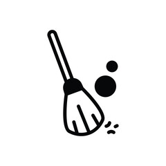 Black solid icon for sweep