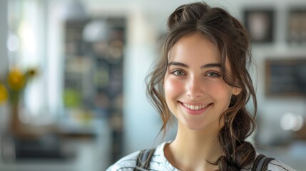 Obraz premium Youth style: French student dress photo, vitality overflowing fashion moments