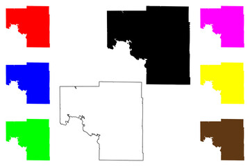 Itasca County,  Minnesota (U.S. county, United States of America, USA, U.S., US) map vector illustration, scribble sketch Itasca map