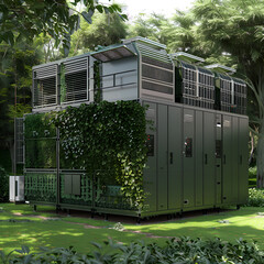 house in the garden,
house in the park