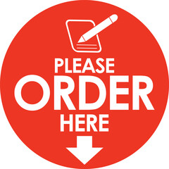 please order here signage ready to print vector illustration