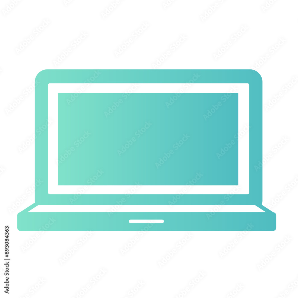 Sticker illustration of a icon laptop