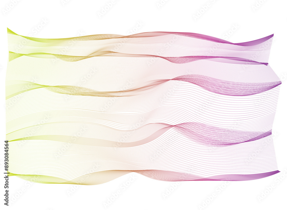 Poster abstraction colored lines gradient wave