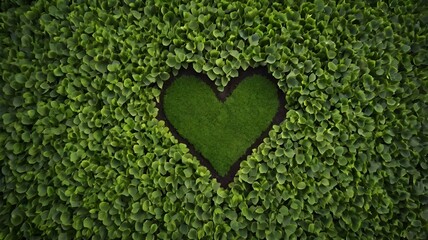 heart shaped grass nature background