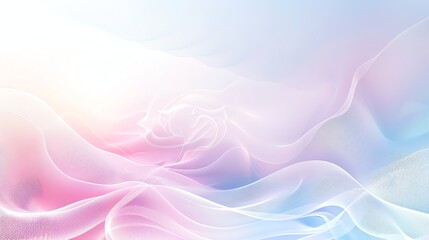 Abstract background of colorful, flowing, translucent lines.