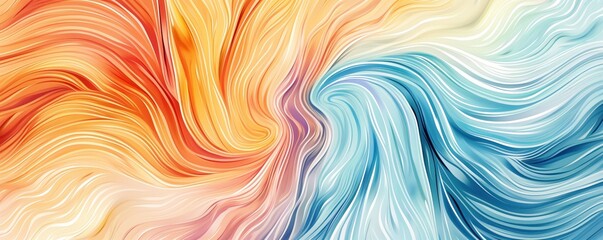 Obraz premium Dynamic creation, swirling forms, vibrant aesthetic, watercolor style