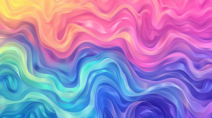 Abstract colorful background with wavy shapes, modern wallpaper design for print, poster or cover with colorful gradient texture, creating a graphic design with gradients and a simple look.